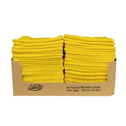 Sabeco All Purpose Microfibre Cloth - 12 pack -  Various Colours
