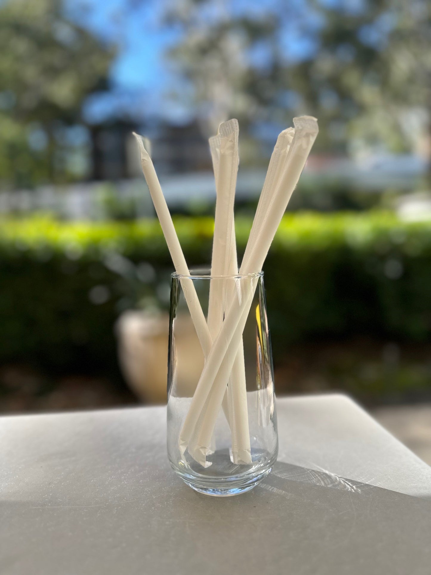 Individually Wrapped 3ply Paper Eco-Straw Regular - White