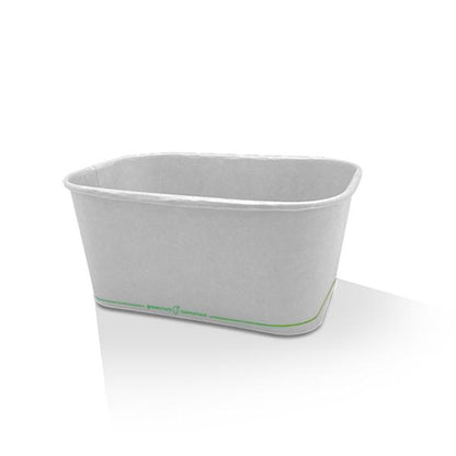 PLA Coated White Rectangular Container - Various Sizes