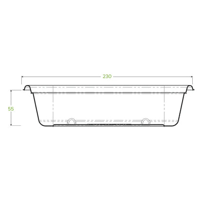 1000ml White Biocane Takeaway Container