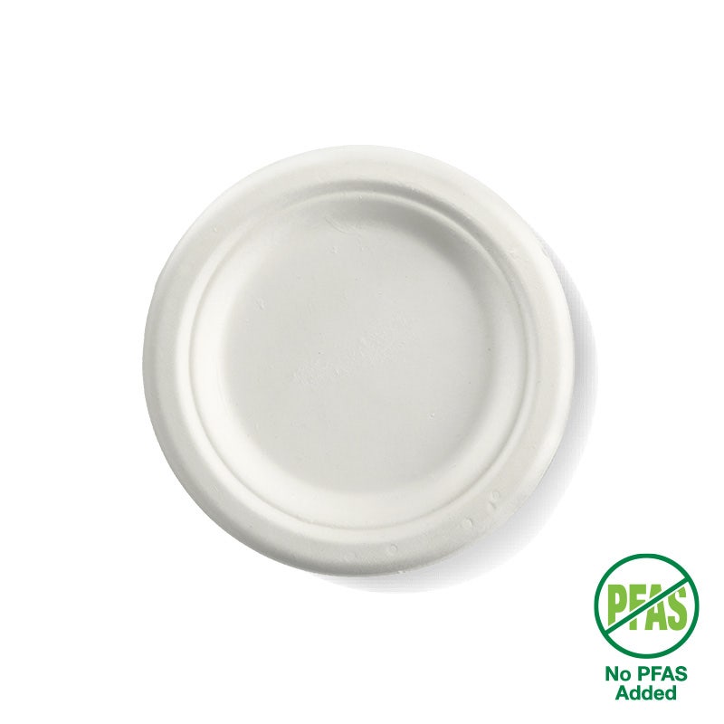 Round Plant Fibre White Plate - Various Sizes