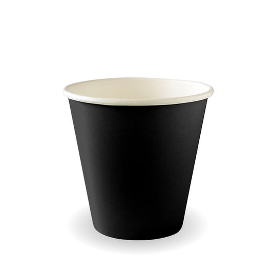 Black Single Wall BioCup 90mm