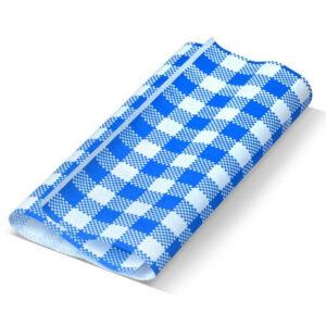 Gingham Printed Greaseproof Paper Large - 400x330mm - Various Colours