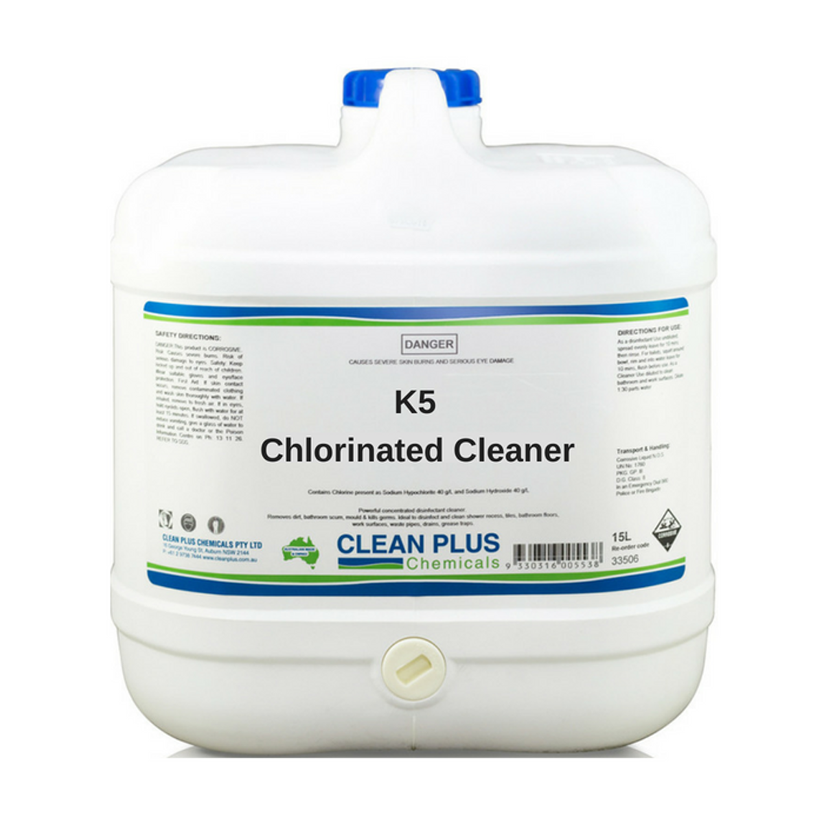 K5 Chlorinated Cleaner (Bleach) 15L