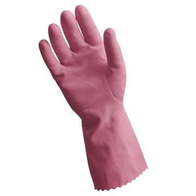 Silverlined Rubber Gloves - Pink - Various Sizes - 12 pairs/box