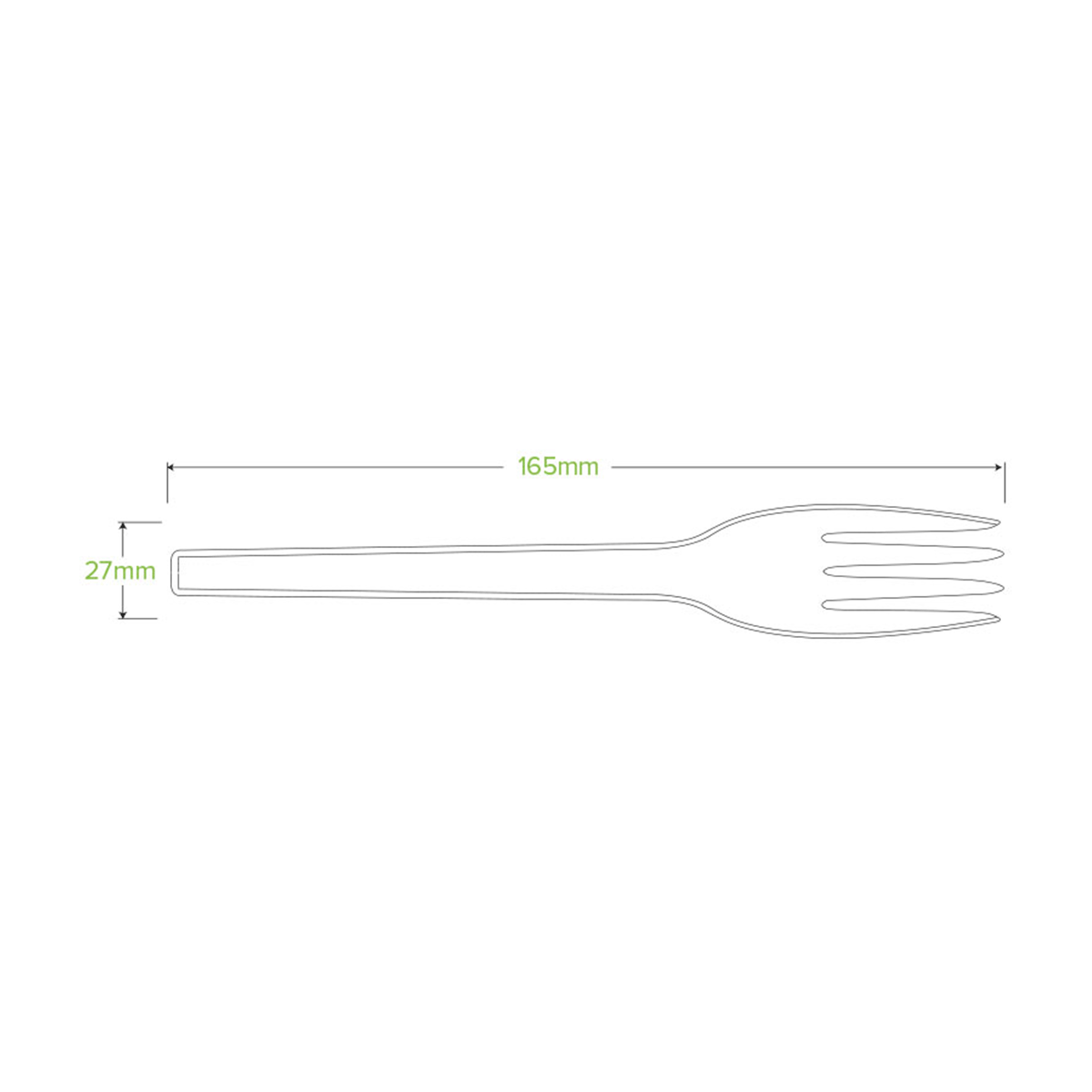 BioPak Compostable 6.5" PLA Fork