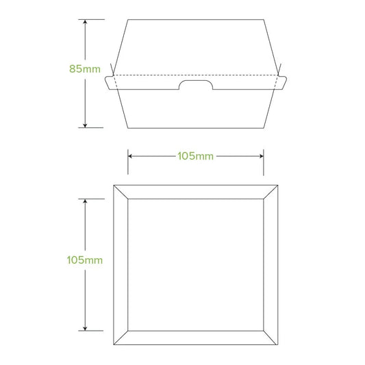 Four Brothers BioBoard Regular Burger Box