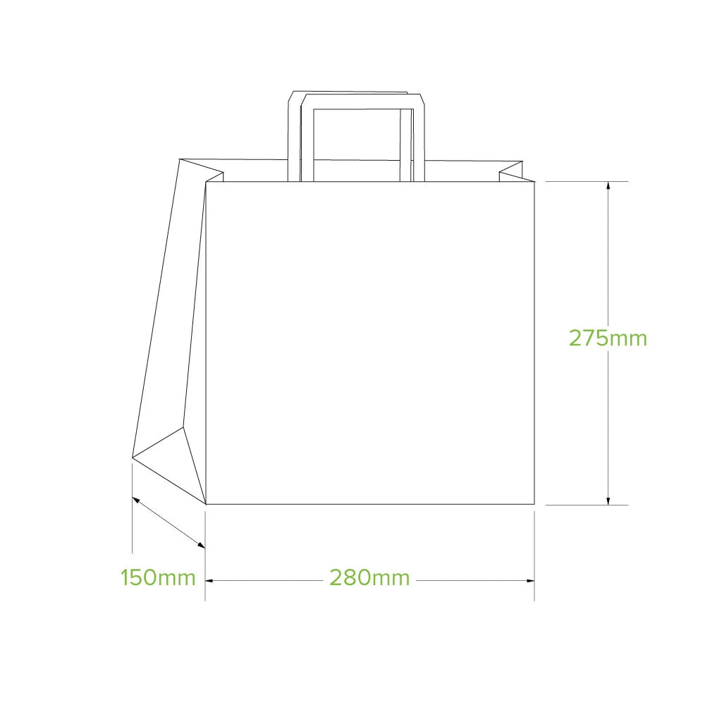 Small Flat Handle Kraft Paper Bags