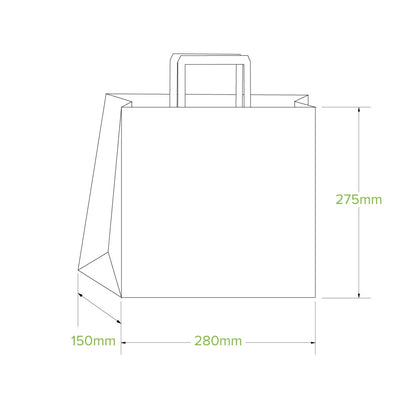 Small Flat Handle Kraft Paper Bags