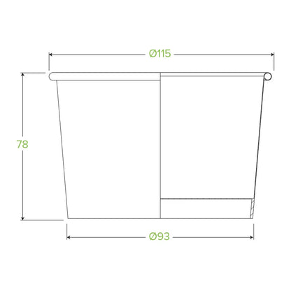 550ml / 16oz White BioBowl