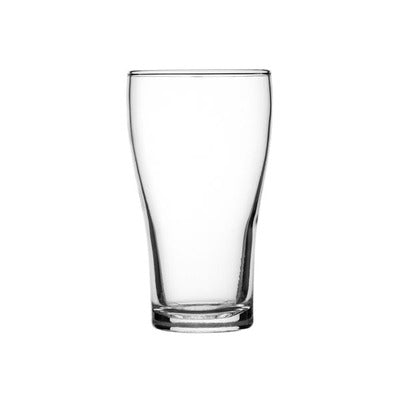 Crown Glassware Beer Schooner Conical (Nucleated) 425ml (48 units per carton)