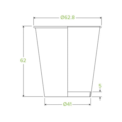 120ml / 4oz (63mm) White Single Wall BioCup