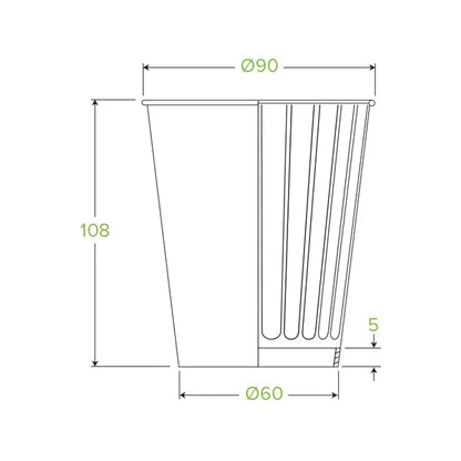390ml / 12oz (90mm) Leaf Double Wall BioCup