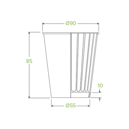 295ml / 8oz (90mm) Leaf Double Wall BioCup
