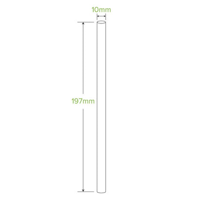10mm Jumbo White BioStraw