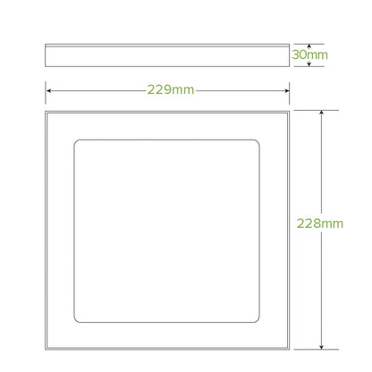 Small BioBoard Catering Tray PLA Window Lid