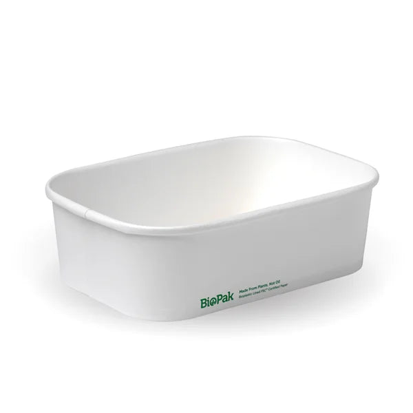 650ml White BioBoard Takeaway Base