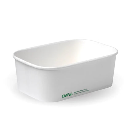 750ml White BioBoard Takeaway Base