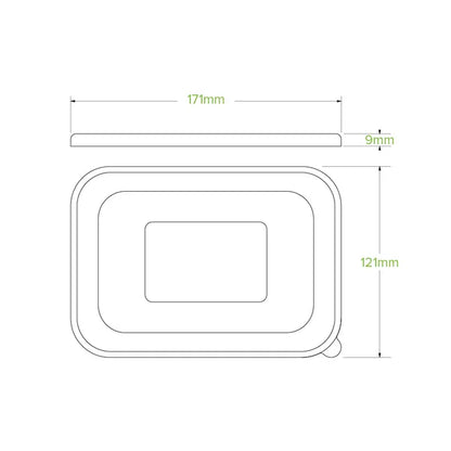 500-1,000ml Paper Board Takeaway PP Lid