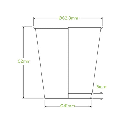 120ml / 4oz (63mm) Aqueous Single Wall BioCup