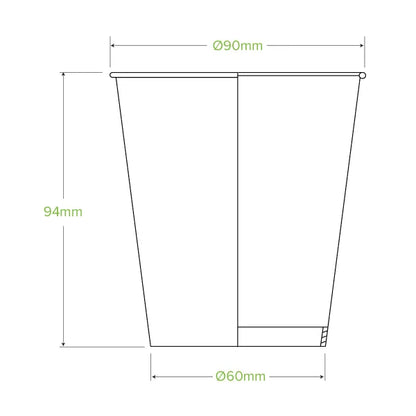 300ml / 10oz Green Cold Paper BioCup