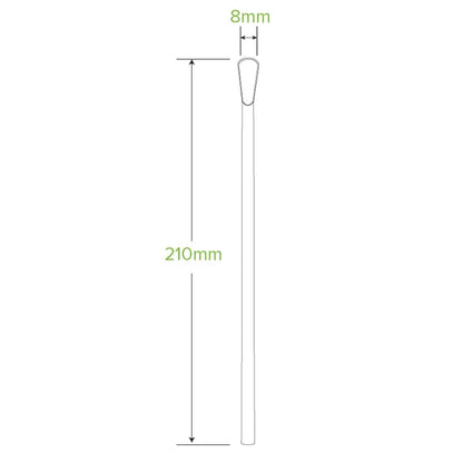 8mm Individually Wrapped Spoon Straw