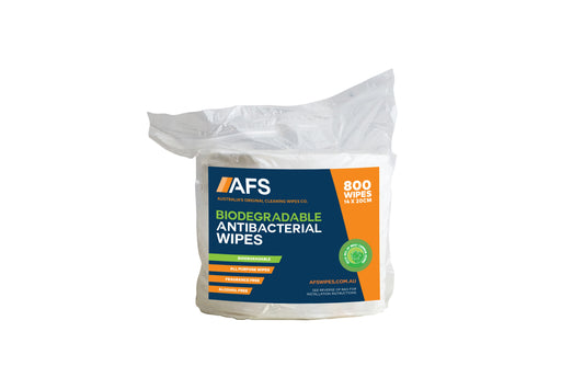 AFS 100% Biodegradable Antibacterial Wipes Carton (4 rolls x 800 wipes/3200 wipes per carton)