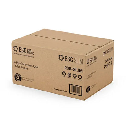ESG SLIM 100% RECYCLED TOILET TISSUE CONTROLLED USE 2PLY (CTN/36)
