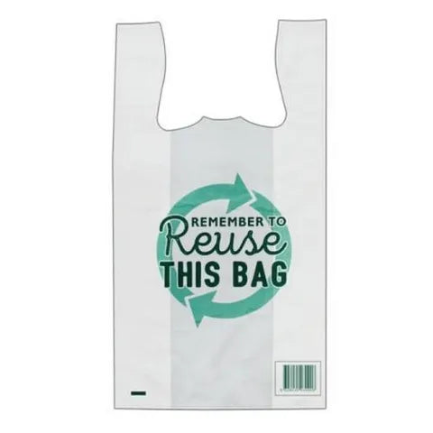 LARGE REUSABLE SINGLET BAG PRINTED 500pcs